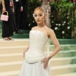 Ariana Grande Dazzles in Pearly White Gown at 2024 Met Gala