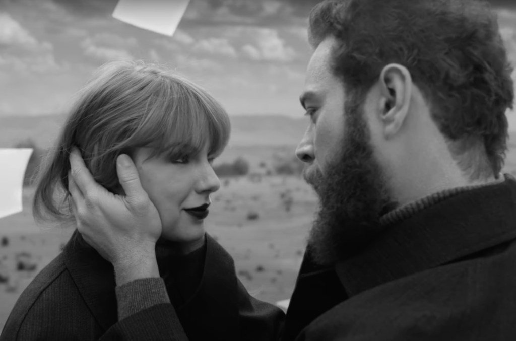 taylor swift post malone fortnight music video still billboard 1548