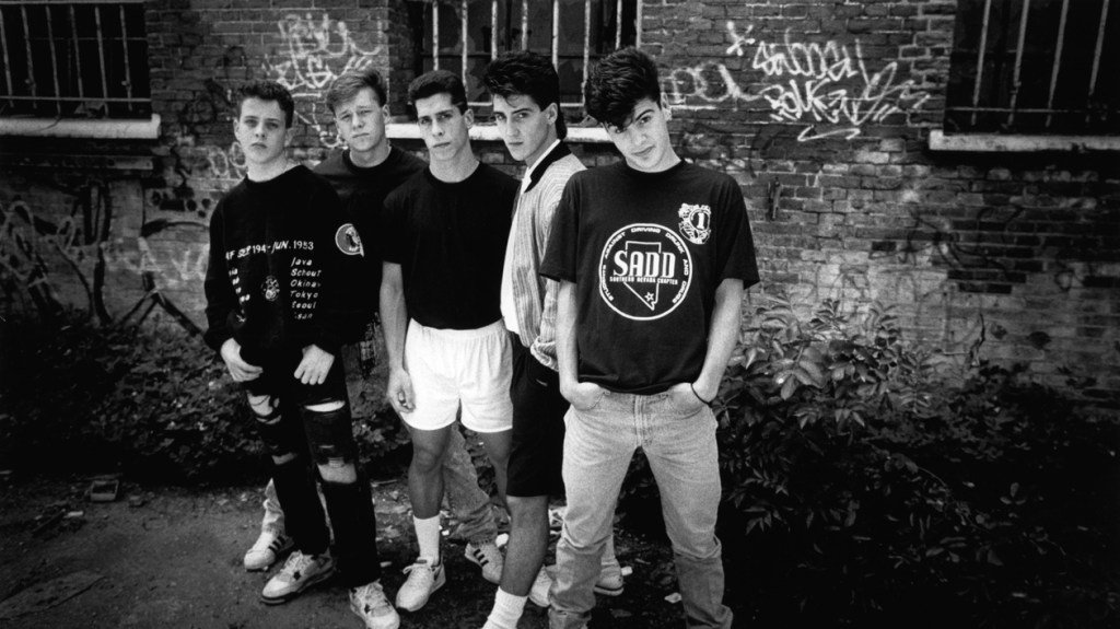 New Kids on the Block 1989 portrait bw billboard pro 1260