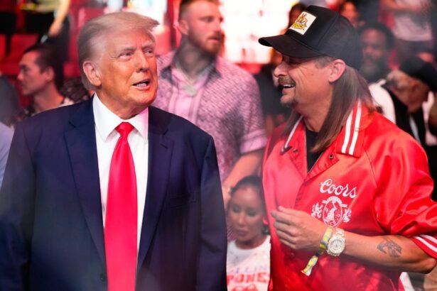 Donald Trump and Kid Rock. CREDIT Jeff Bottari Zuffa LLC via Getty Images