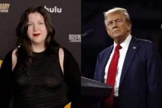 Lucy Dacus and Donald Trump. Credit Kevin Winter and Chip Somodevilla via GETTY