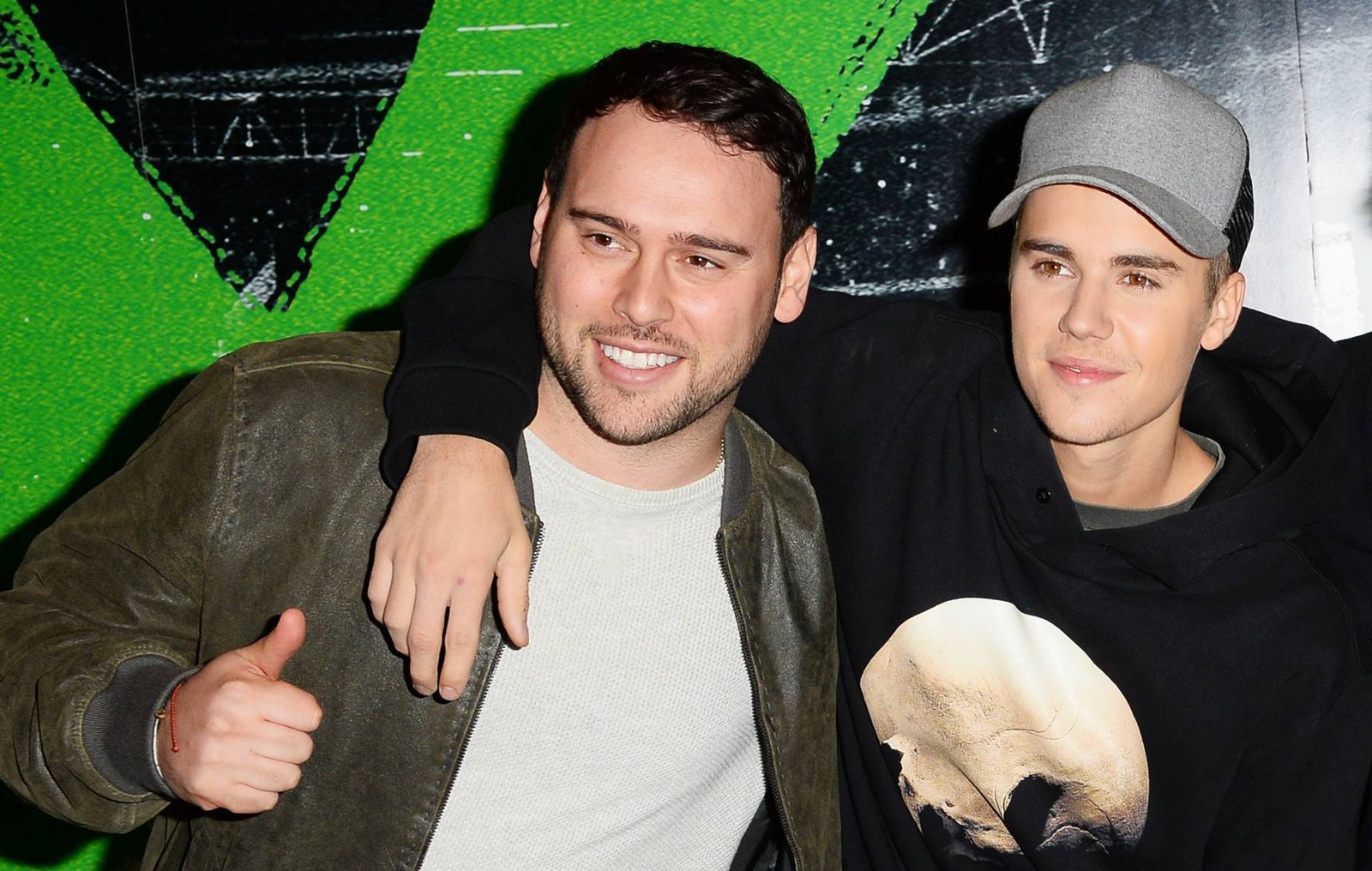 Scooter Braun and Justin Bieber