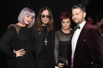 The Osbournes posing