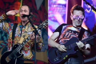 Triviums Matt Heafy and Muses Matt Bellamy. Credit Elsie Roymans and Suhaimi Abdullah via GETTY