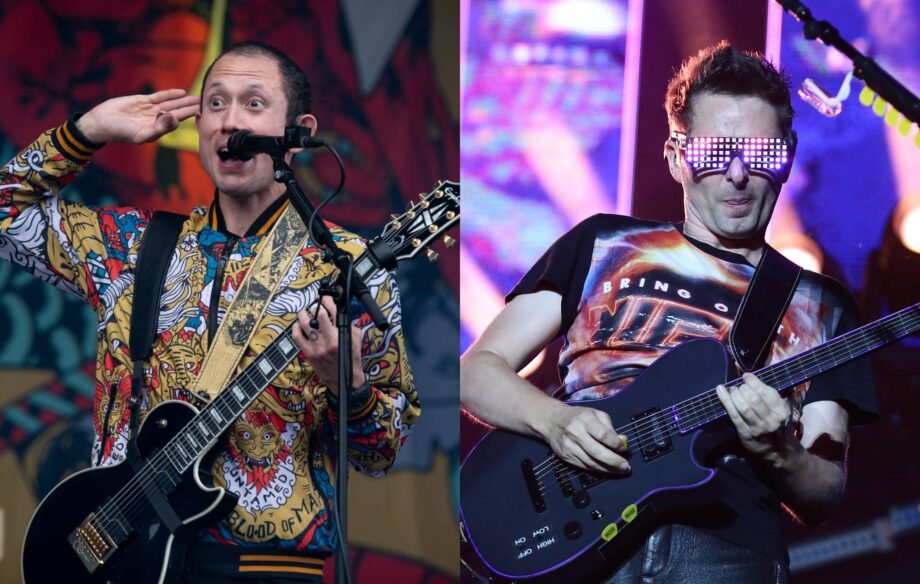 Triviums Matt Heafy and Muses Matt Bellamy. Credit Elsie Roymans and Suhaimi Abdullah via GETTY